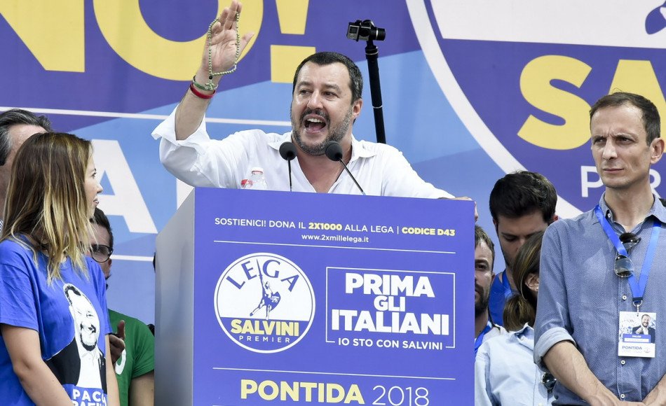 Salvini - Ue - Pontida - Parlamento europeo