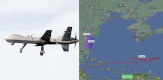 230315 Ucraina - drone Usa abbattuto sul Mar Nero