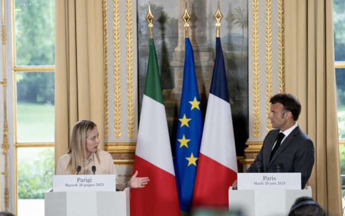 230621 Italia - Francia - Meloni - Macron