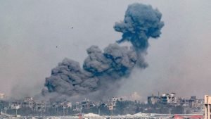 231207 - Guerra Israele - Hamas - fumo dalla Striscia di Gaza